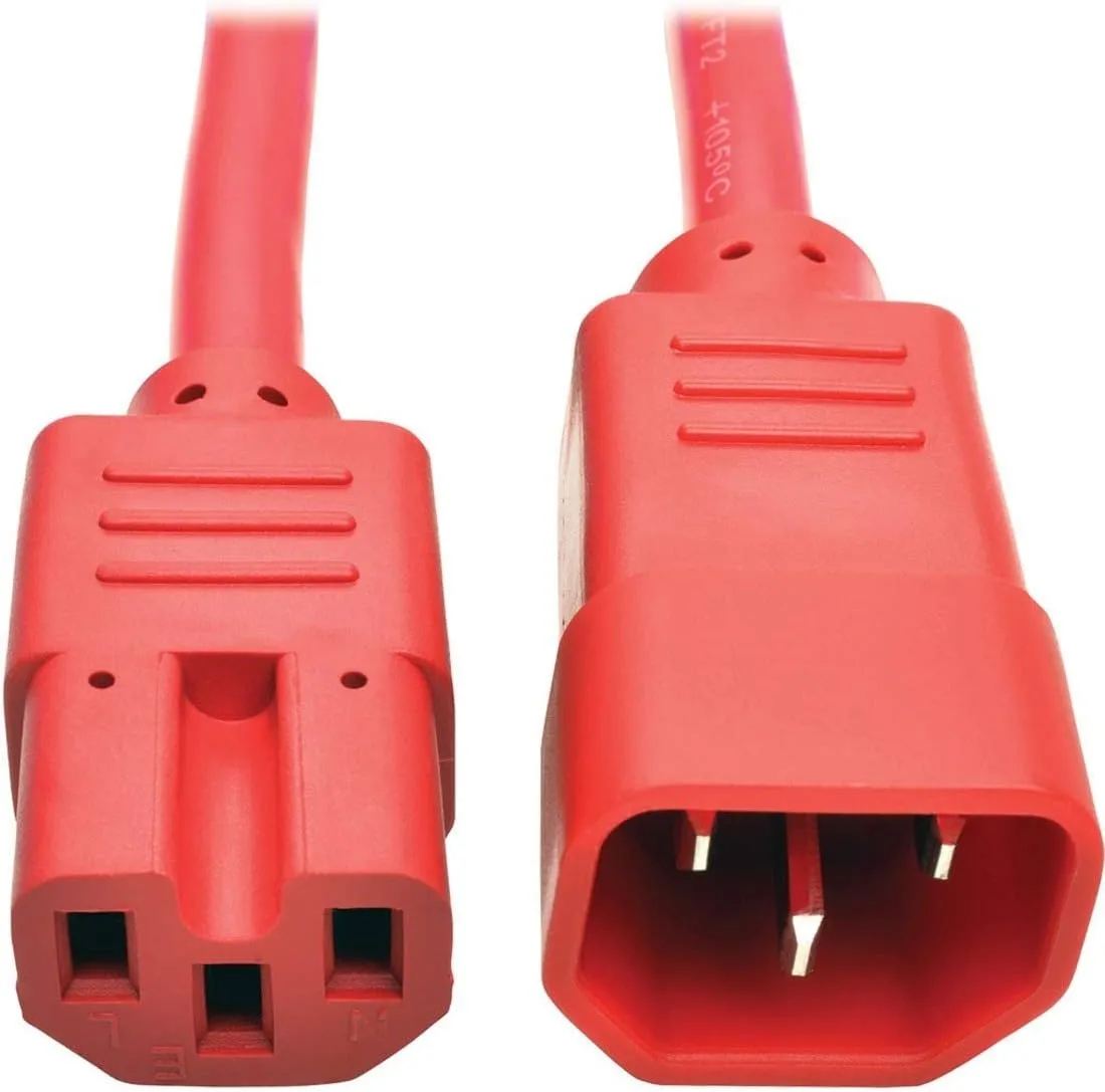 Tripp Lite C14 to C15 Heavy-Duty Power Cord, 14 AWG, 15A