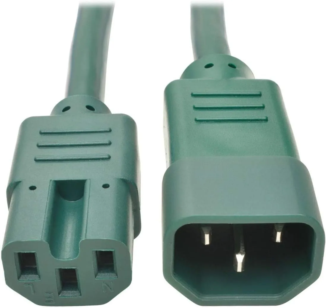 Tripp Lite C14 to C15 Heavy-Duty Power Cord, 14 AWG, 15A