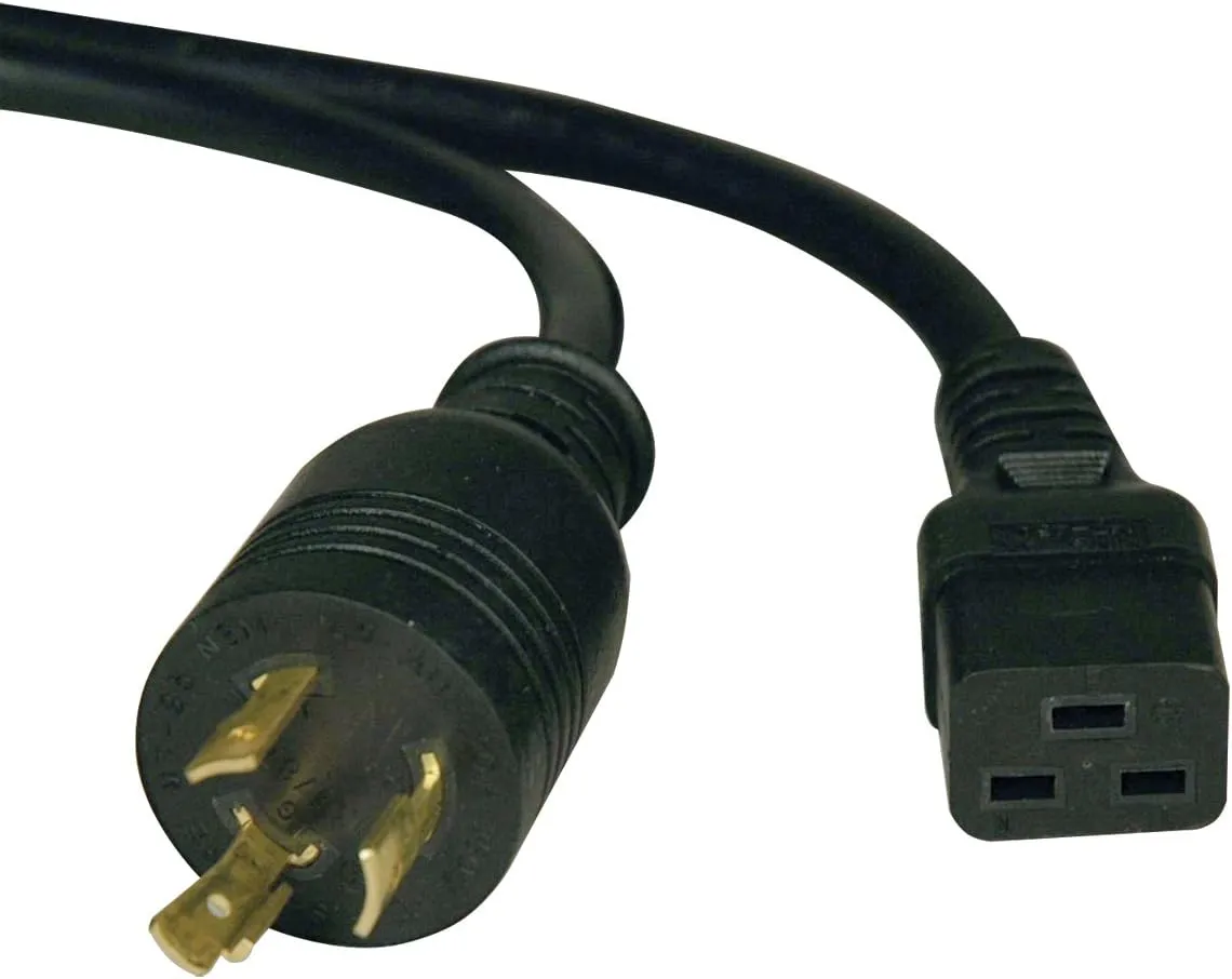 Tripp Lite Heavy-Duty Power Cord for PDU and UPS 20A, 12AWG (IEC-320-C19 to NEMA L6-20P) 6-ft.(P040-006) Black
