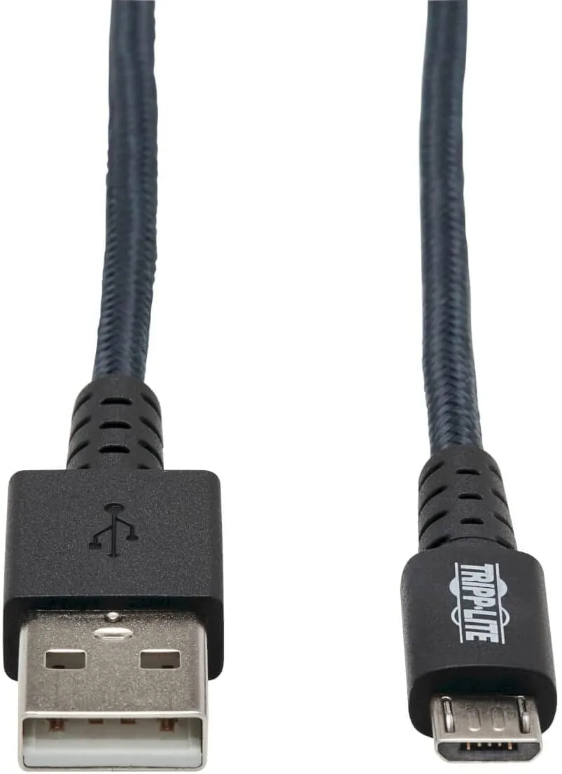 Tripp Lite Heavy Duty USB-A To USB Micro-B Charging Sync Cable, 6in, Gray
