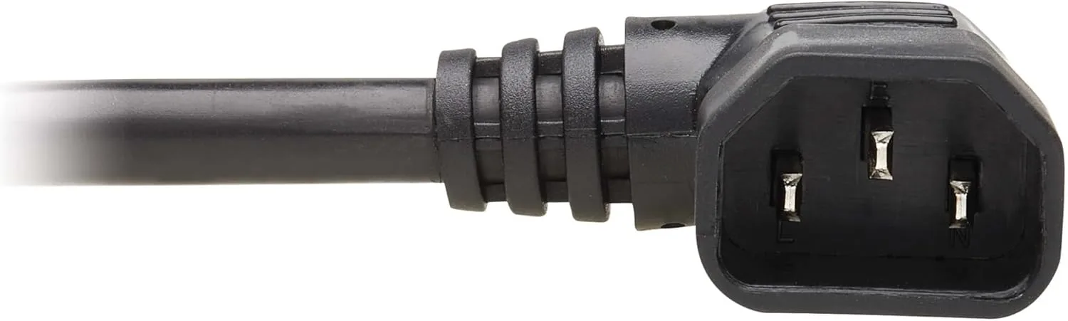 Tripp Lite Heavy-Duty Power Extension Cord 15A, 14AWG (Right Angle IEC-320-C14 to IEC-320-C13) 6-ft.(P005-006-14RA)