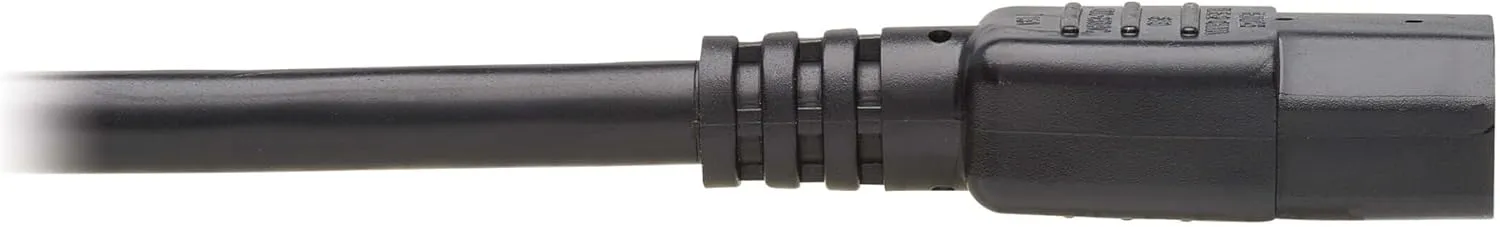 Tripp Lite Heavy-Duty Power Extension Cord 15A, 14AWG (Right Angle IEC-320-C14 to IEC-320-C13) 6-ft.(P005-006-14RA)
