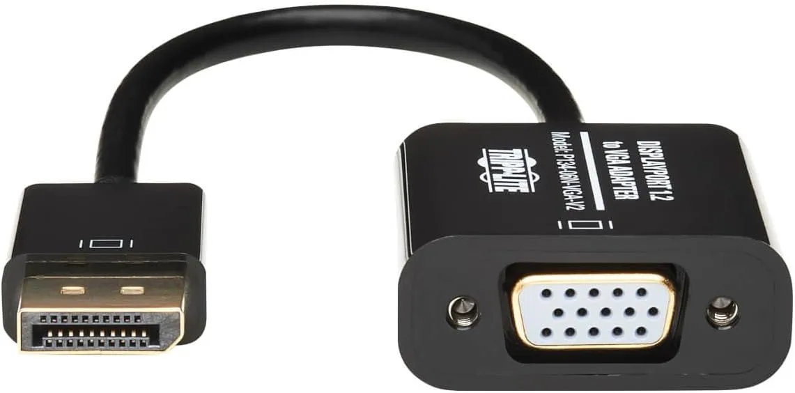Eaton Tripp Lite DisplayPort to VGA Adapter Cable Active Converter, Displayport 1.2, DP to VGA, 6 inches / 15.2 Centimeters