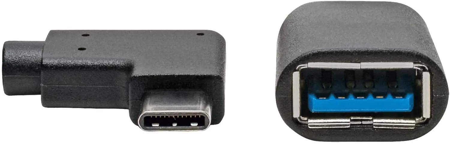 TRIPP LITE USB C to USB-A Cable Right Angle 3.1 5 Gbps Type C M/F (U428-06N-F-CRA)