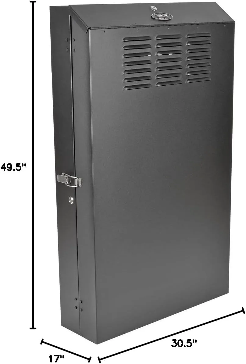 Tripp Lite SmartRack Low-Profile Vertical Wall-Mount Server-Depth Rack Enclosure, 36 in