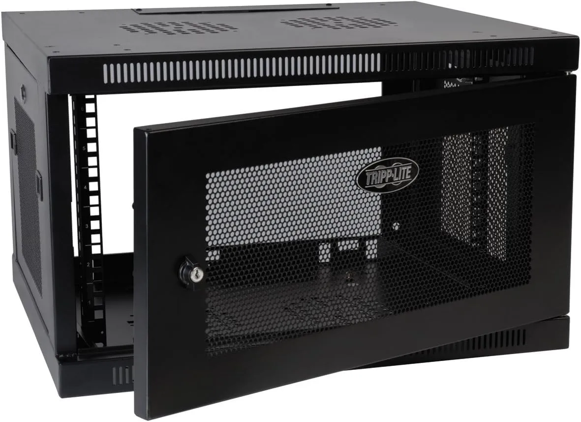 Tripp Lite 6U Wall Mount Rack Enclosure Server Cabinet, Low-Profile, 20.5 inch Switch-Depth, 5-Year Warranty (SRW6UDP)