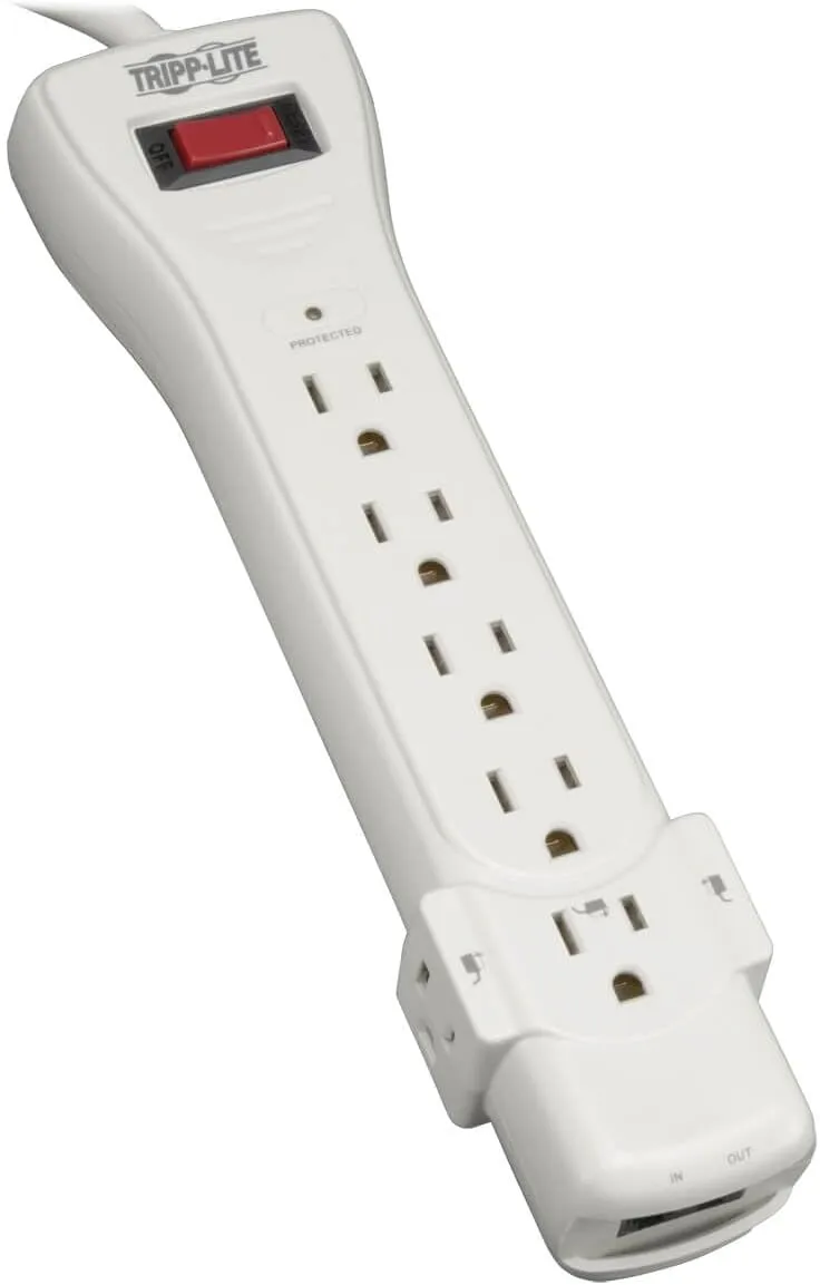 Tripp Lite 7-Outlet Surge Protector Power Strip with Right-Angle Plug