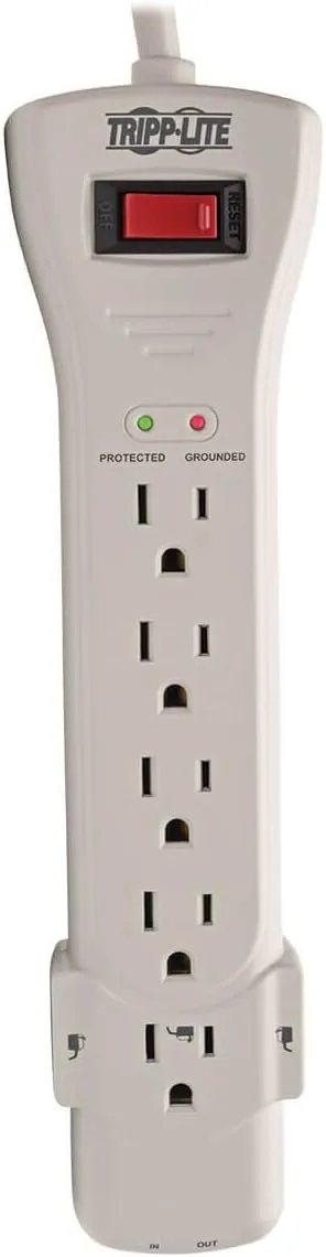 Tripp Lite 7-Outlet Surge Protector Power Strip with Right-Angle Plug