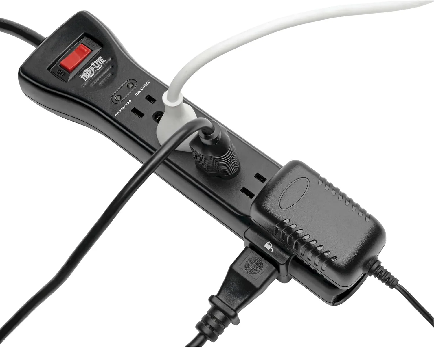 Tripp Lite 7-Outlet Surge Protector Power Strip with Right-Angle Plug