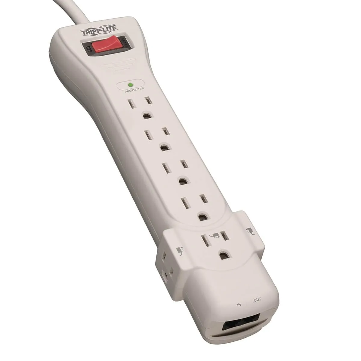 Tripp Lite 7-Outlet Surge Protector Power Strip with Right-Angle Plug