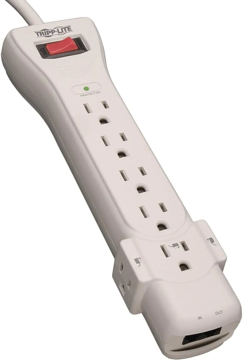 Tripp Lite 7-Outlet Surge Protector Power Strip with Right-Angle Plug