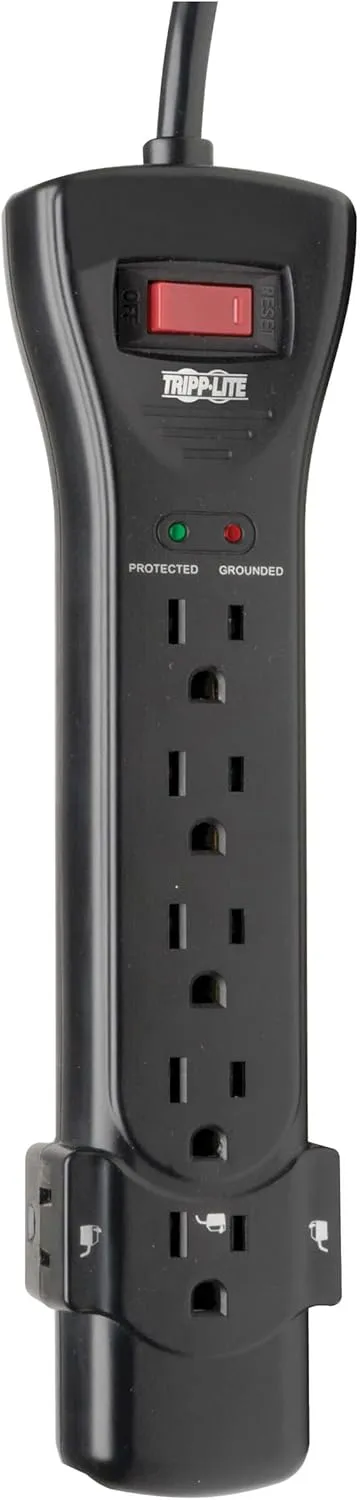 Tripp Lite 7-Outlet Surge Protector Power Strip with Right-Angle Plug