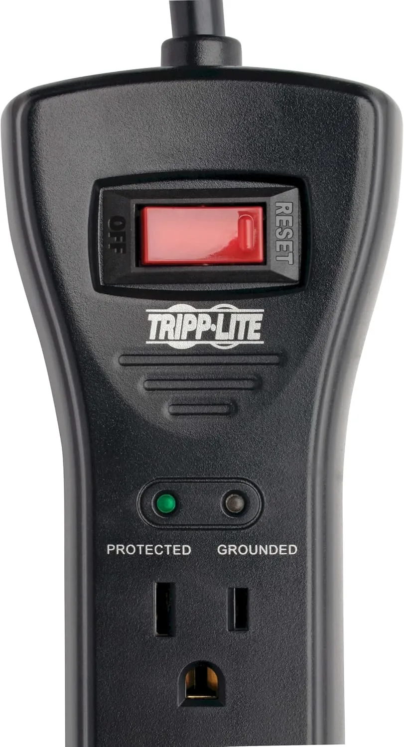 Tripp Lite 7-Outlet Surge Protector Power Strip with Right-Angle Plug