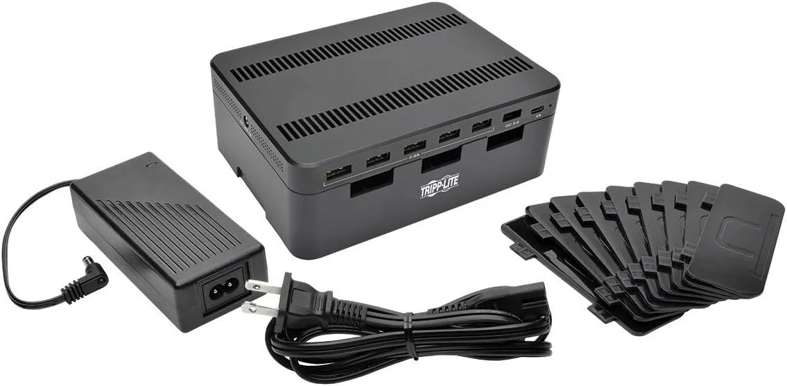 TRIPP LITE USB Charging Station with Storage and Adjustable Brackets