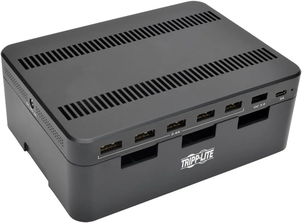 TRIPP LITE USB Charging Station with Storage and Adjustable Brackets