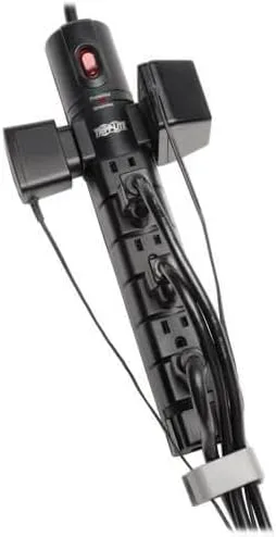 Tripp Lite 8 Outlet Surge Protector Power Strip, 6ft Cord Right Angle Plug, Tel/Modem, & $150K INSURANCE (TLP806TEL)
