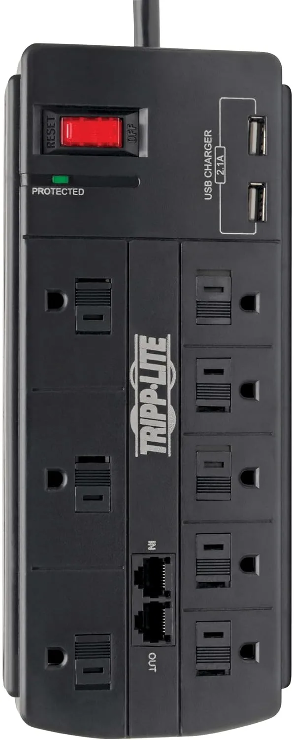 Tripp Lite Surge Protector Power Strip with USB Charging