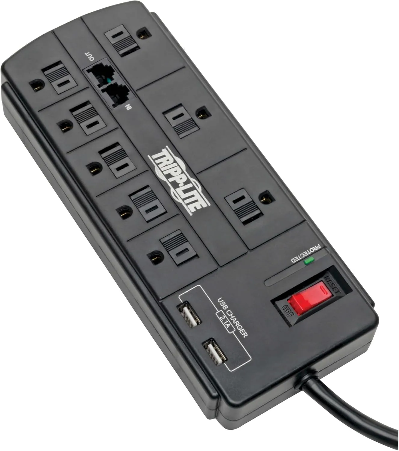 Tripp Lite Surge Protector Power Strip with USB Charging