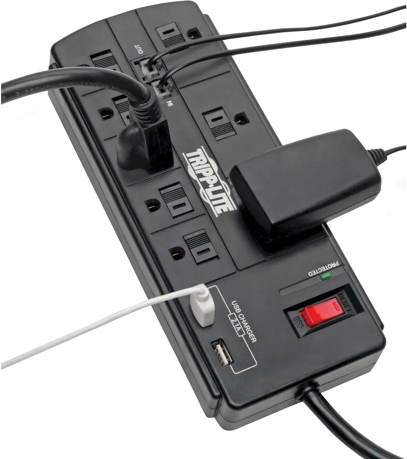 Tripp Lite Surge Protector Power Strip with USB Charging