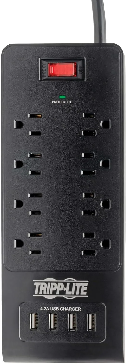 Tripp Lite Surge Protector Power Strip with USB Charging