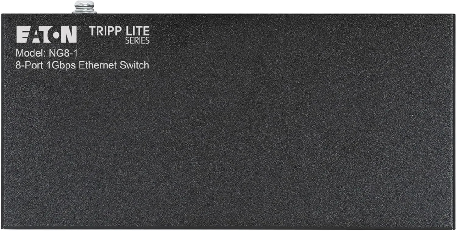 TRIPP LITE 8-Port Desktop Unmanaged Ethernet Network Switch, Metal Enclosure, Plug-and-Play, Wall Mount, 3-Year Warranty