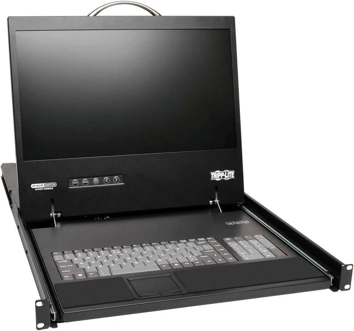 Tripp Lite 8-Port Cat5 Rack-Mount 1U KVM Switch with 19in LCD & IP Remote