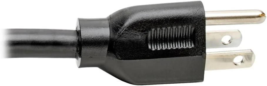 Tripp Lite 8ft Heavy Duty Power Extension Cord Cable 15A 14 AWG 5-15P to Right-Angle C15 Black 8' (P019-008-C15RA)