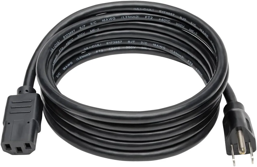 TRIPP LITE Computer Power Cord NEMA 5-15P to IEC-320-C13
