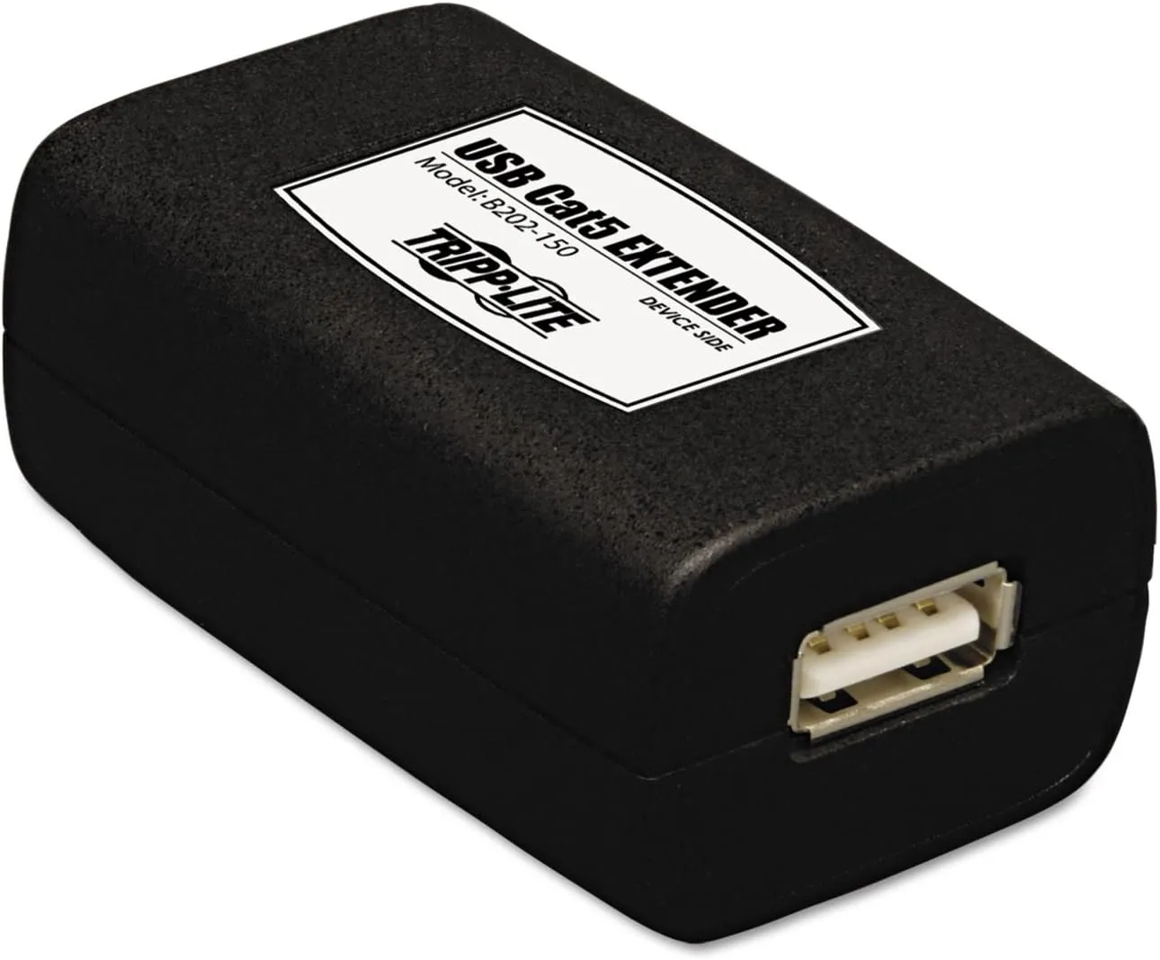 Tripp Lite 1-Port USB over Cat5 / Cat6 Extender, Transmitter and Receiver, up to 150-ft.(B202-150),Black