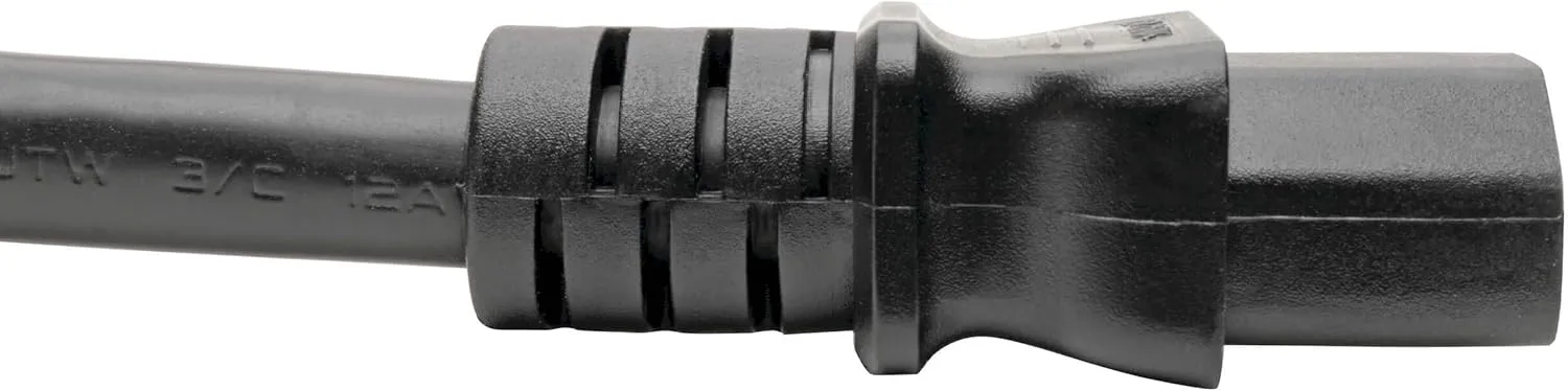 Tripp Lite Heavy Duty Power Cable, C20 to C13 Extension Cord, 14 AWG, 15A 100-250V Computer Cable, 7ft, Black (P032-007)
