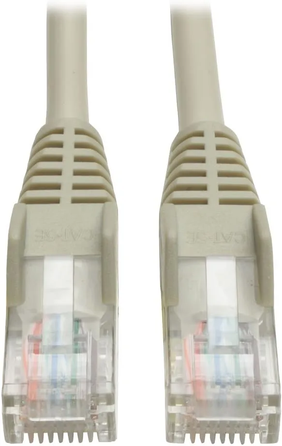 Tripp Lite Cat5e 350MHz Snagless Molded Patch Cable (RJ45 M/M) - Gray, 12 ft (N001-012-GY)