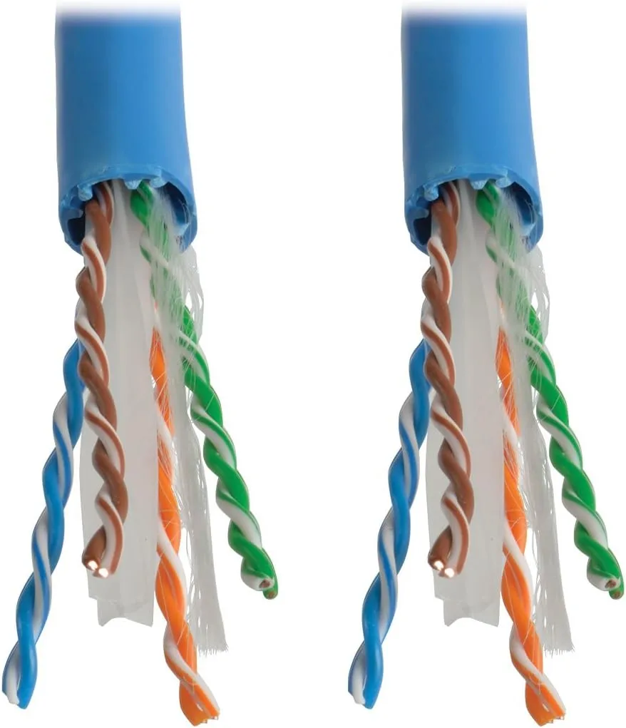 Tripp Lite Cat6 Gigabit Bulk Solid PVC Cable Blue, 1000-ft.(N222-01K-BL)
