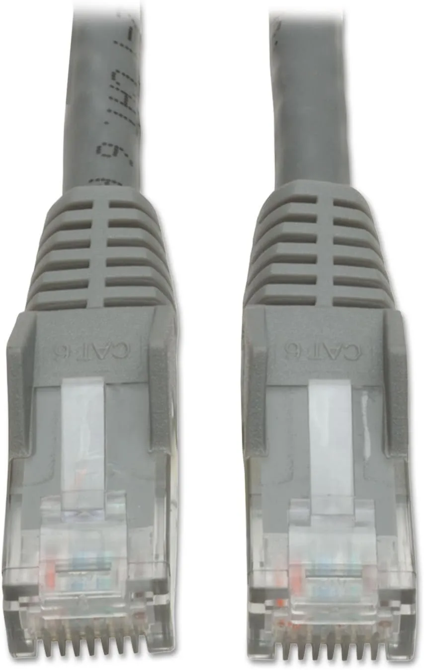Tripp Lite Cat6 Gigabit Snagless Molded Patch Cable (RJ45 M/M) - Gray, 10-ft.(N201-010-GY)