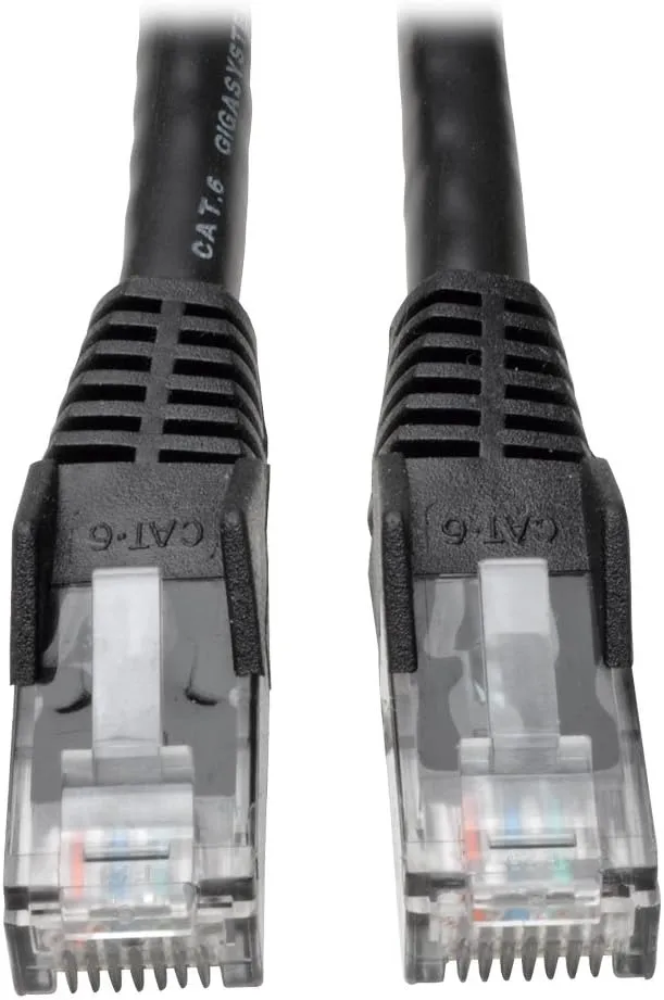 Tripp Lite Cat6 Gigabit Snagless Molded Patch Cable (RJ45 M/M) - Black, 25-ft. (N201-025-BK)