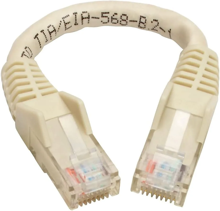 Tripp Lite Cat6 Gigabit Snagless Molded Patch Cable RJ45 M/M 6in 24 AWG 550 MHz