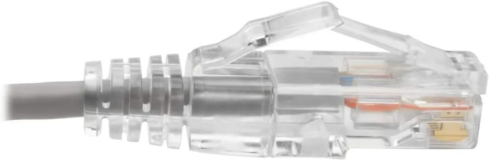 Tripp Lite Cat6 Gigabit Patch Cable Snagless UTP RJ45 Molded Slim, 6', Gray (N201-S06-GY)
