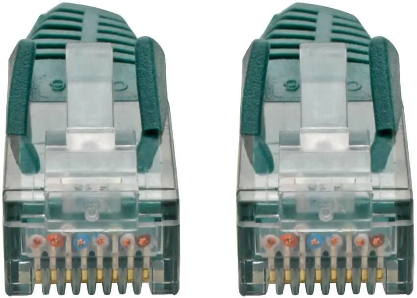 Tripp Lite Cat6 Gigabit Ethernet Snagless Molded Patch Cable 24 AWG 550MHz Premium UTP, Green, RJ45 M/M 4' (N201-004-GN)