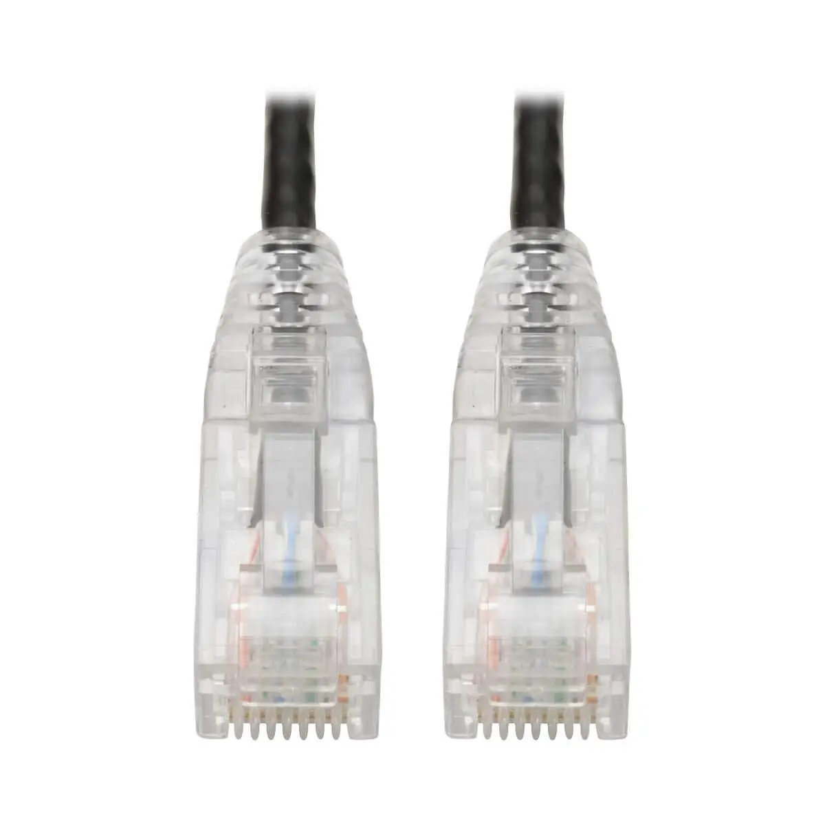 Tripp Lite Cat6 Gigabit Patch Cable Snagless Utp RJ45 Molded Slim, 2', Black (N201-S02-BK)