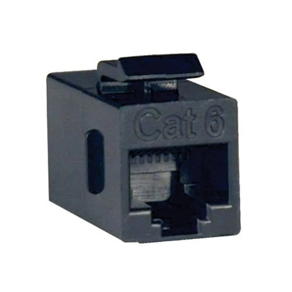 TRIPP LITE N235-001 Cat6/Cat6a Straight-Through Modular In-Line Snap-In RJ45 Coupler