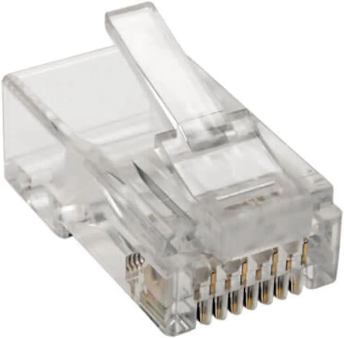 TRIPP LITE 100 Pack Cat6 RJ45 Modular Connector Plug Solid/Stranded RND (N230-100)