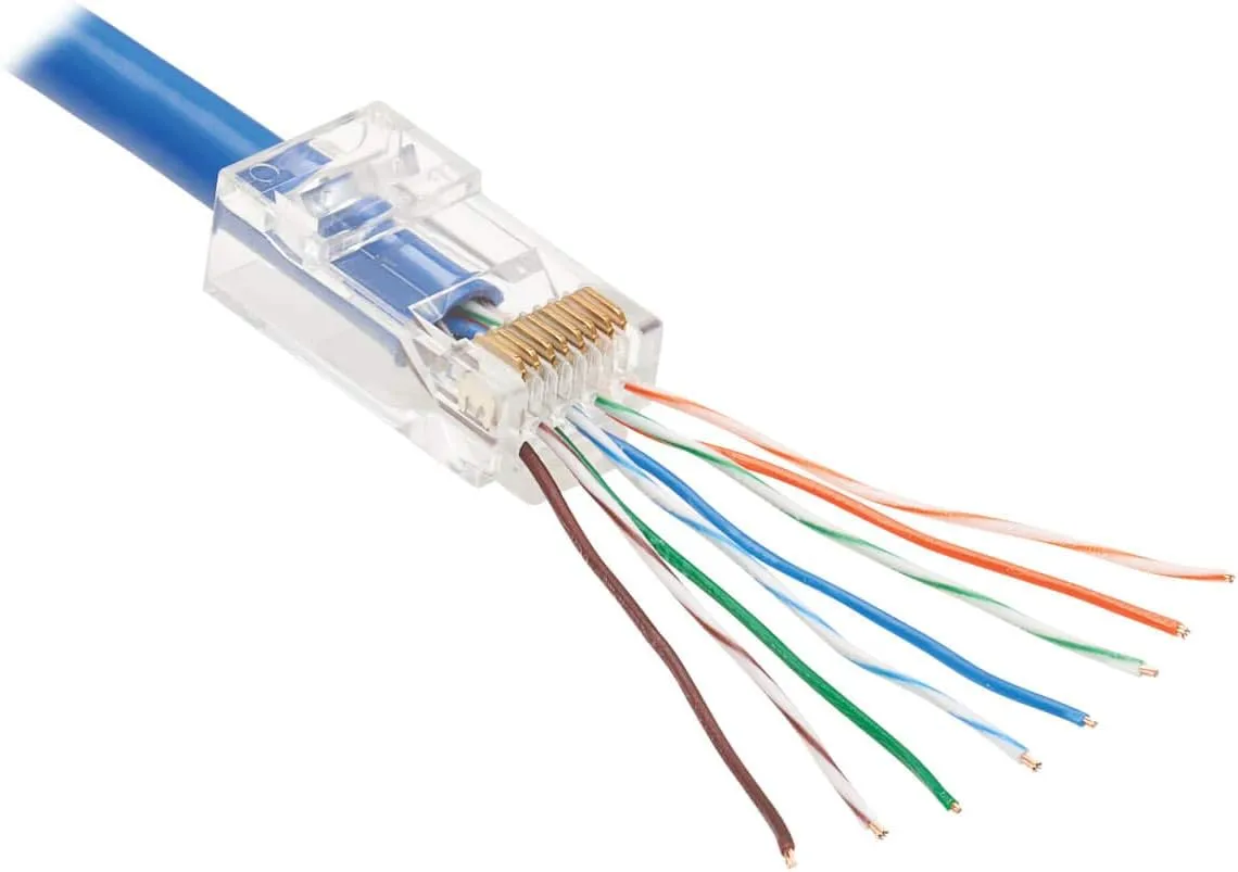 Tripp Lite Cat6 RJ45 Pass-Through UTP Modular Plugs