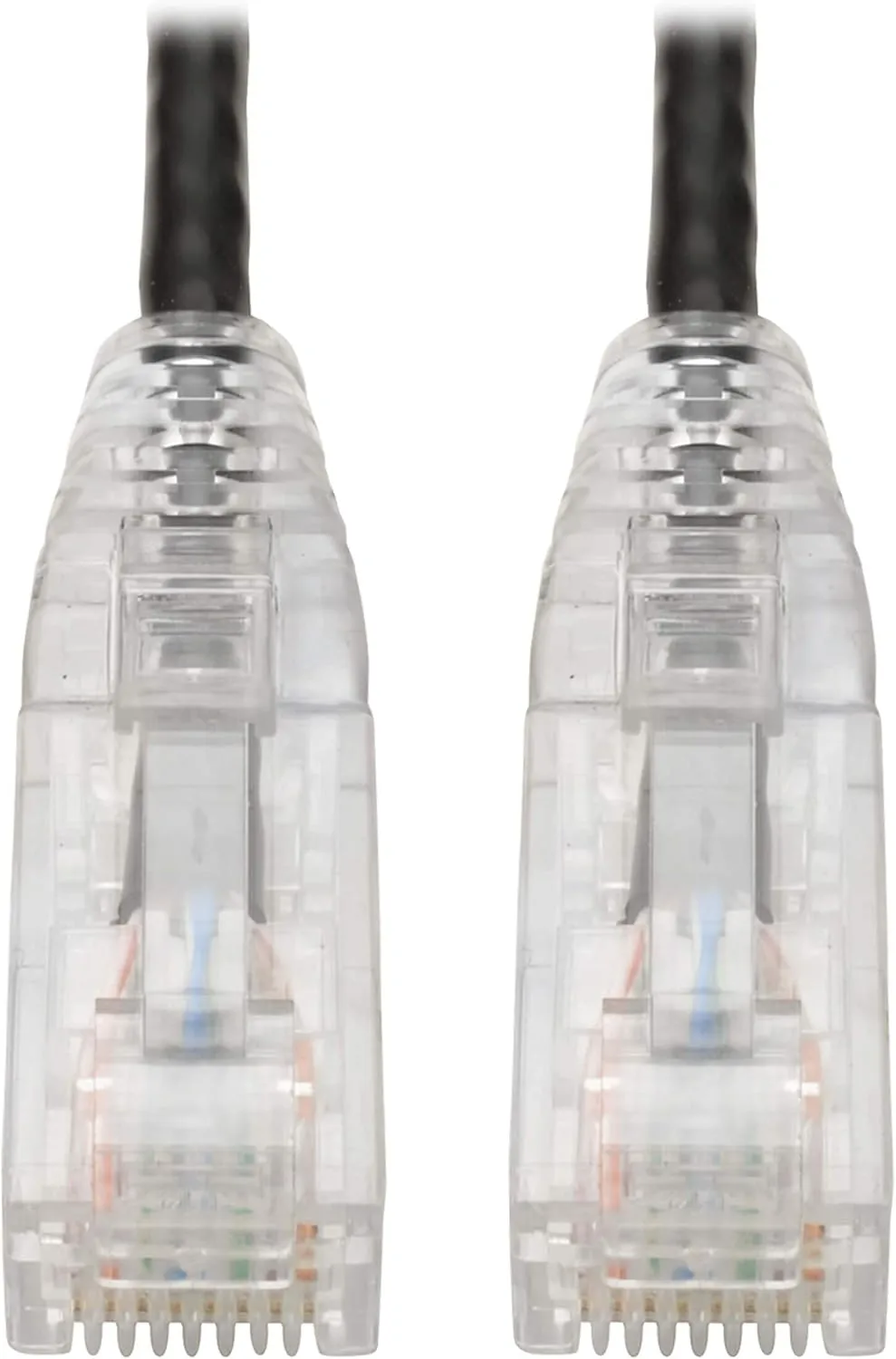 Tripp Lite Cat6 UTP Patch Cable (RJ45), M/M, Cat6 Ethernet Cable, Gigabit (1 Gbps), Molded, Slim, Black, 8 in. (N201-S8N-BK)