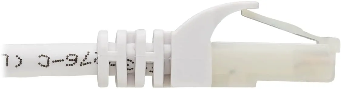 Tripp Lite, Safe-IT, Cat6a Ethernet Cable, 10G Certified Snagless, UTP (RJ45 M/M), White, 7 Feet / 2.1 Meters