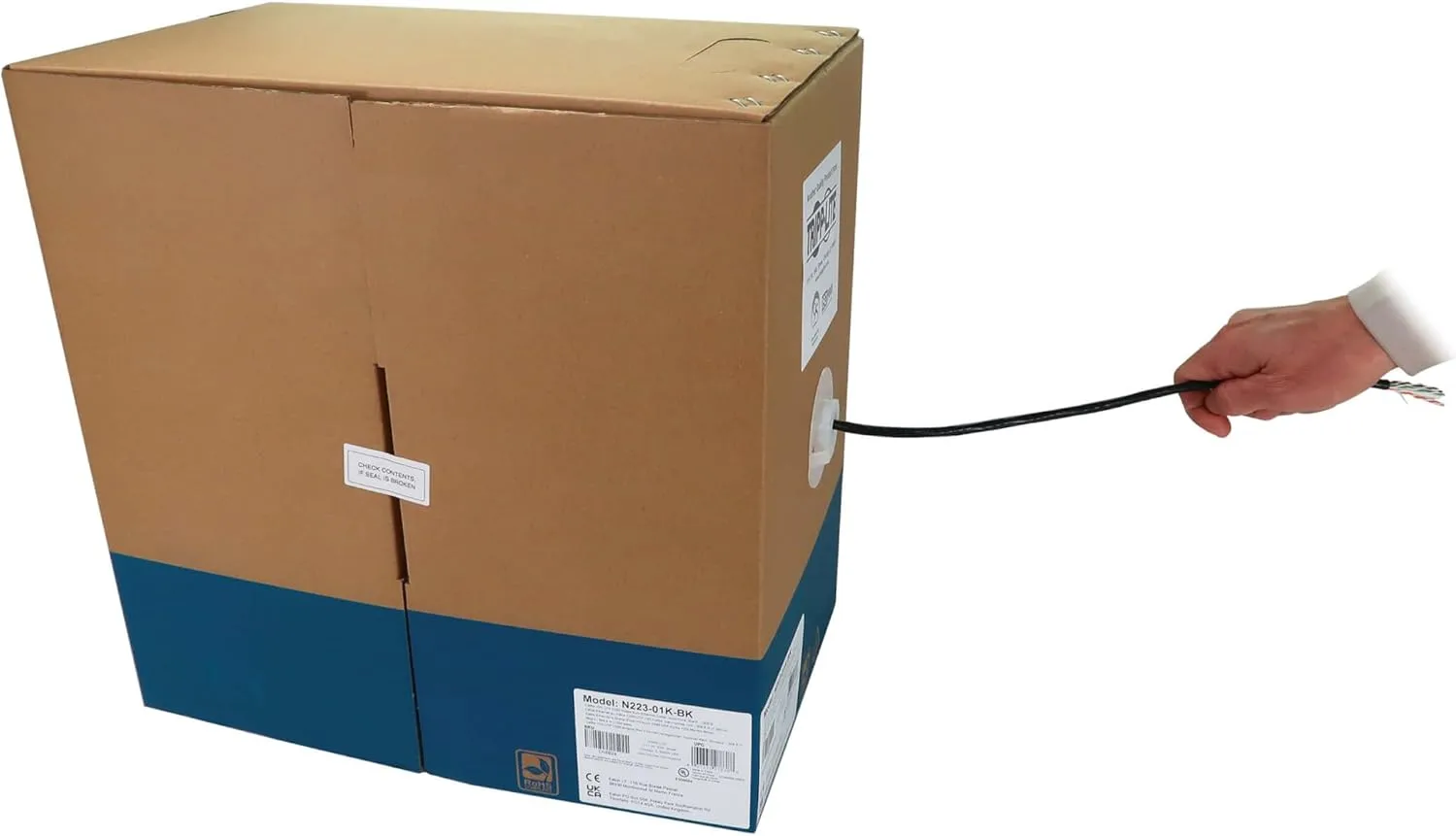 EATON TRIPP LITE SERIES CAT6A 10G SOLID CORE UTP BULK ETHERNET CABLE, CMR RATED