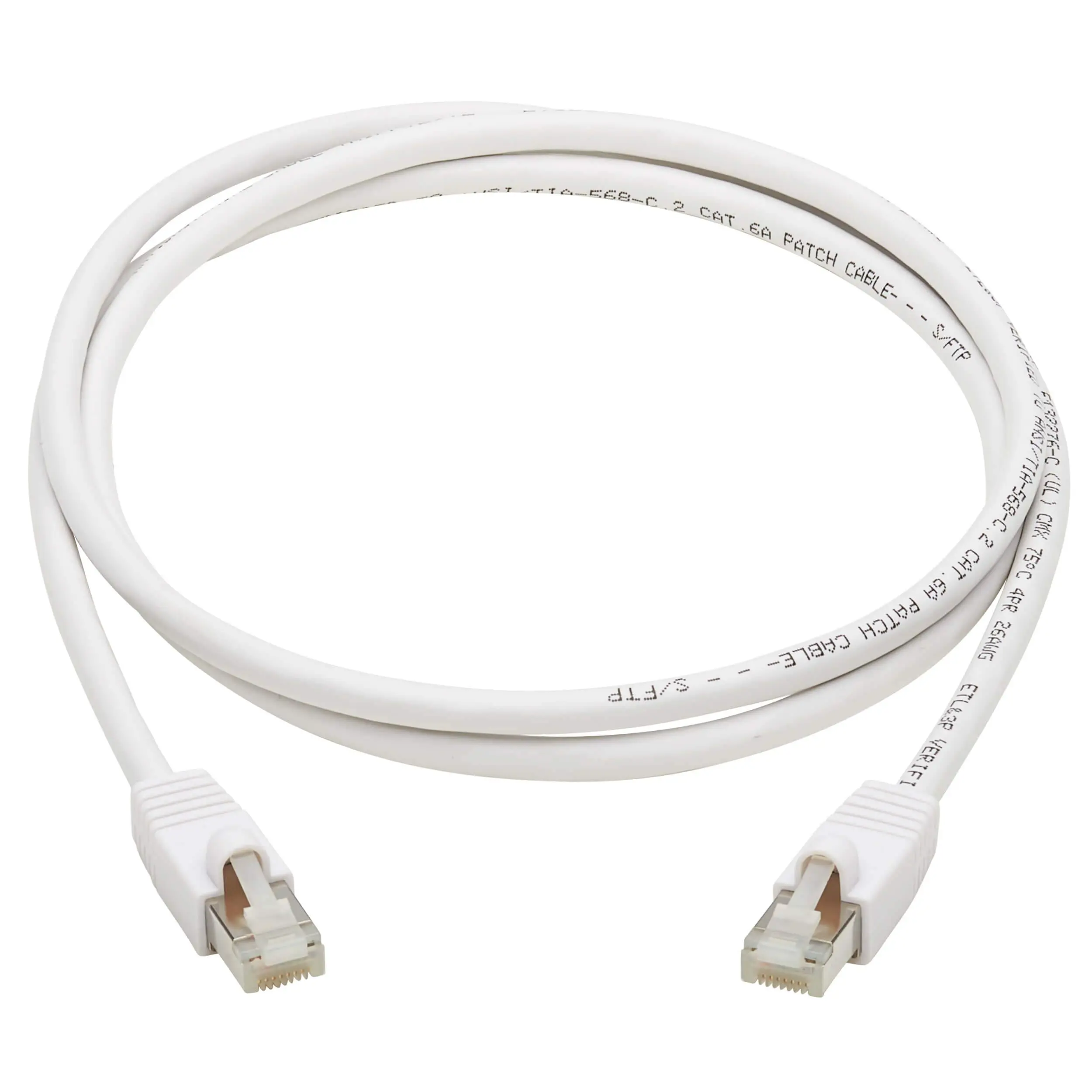 Tripp Lite, Safe-IT, Cat6a PoE Ethernet Cable, Bacteria Resistant, 10G Certified Snagless, S/FTP (RJ45 M/M)