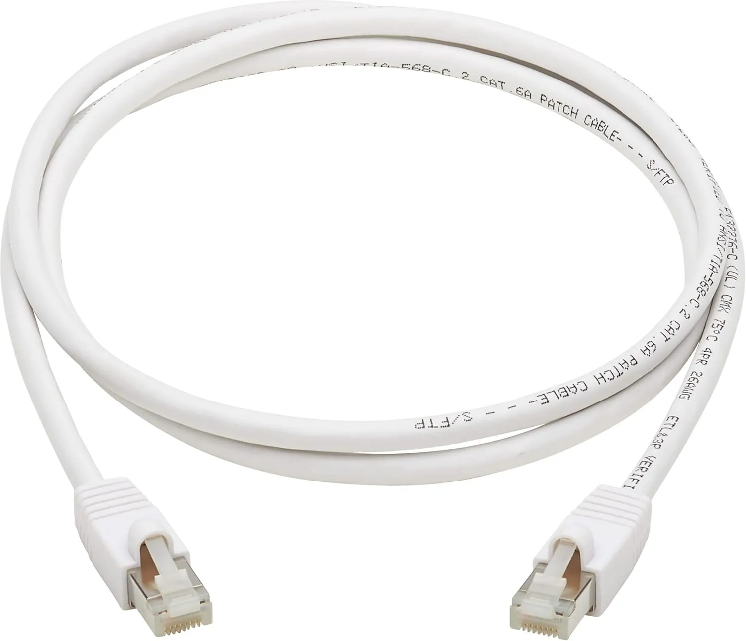 Tripp Lite, Safe-IT, Cat6a PoE Ethernet Cable, Bacteria Resistant, 10G Certified Snagless, S/FTP (RJ45 M/M)