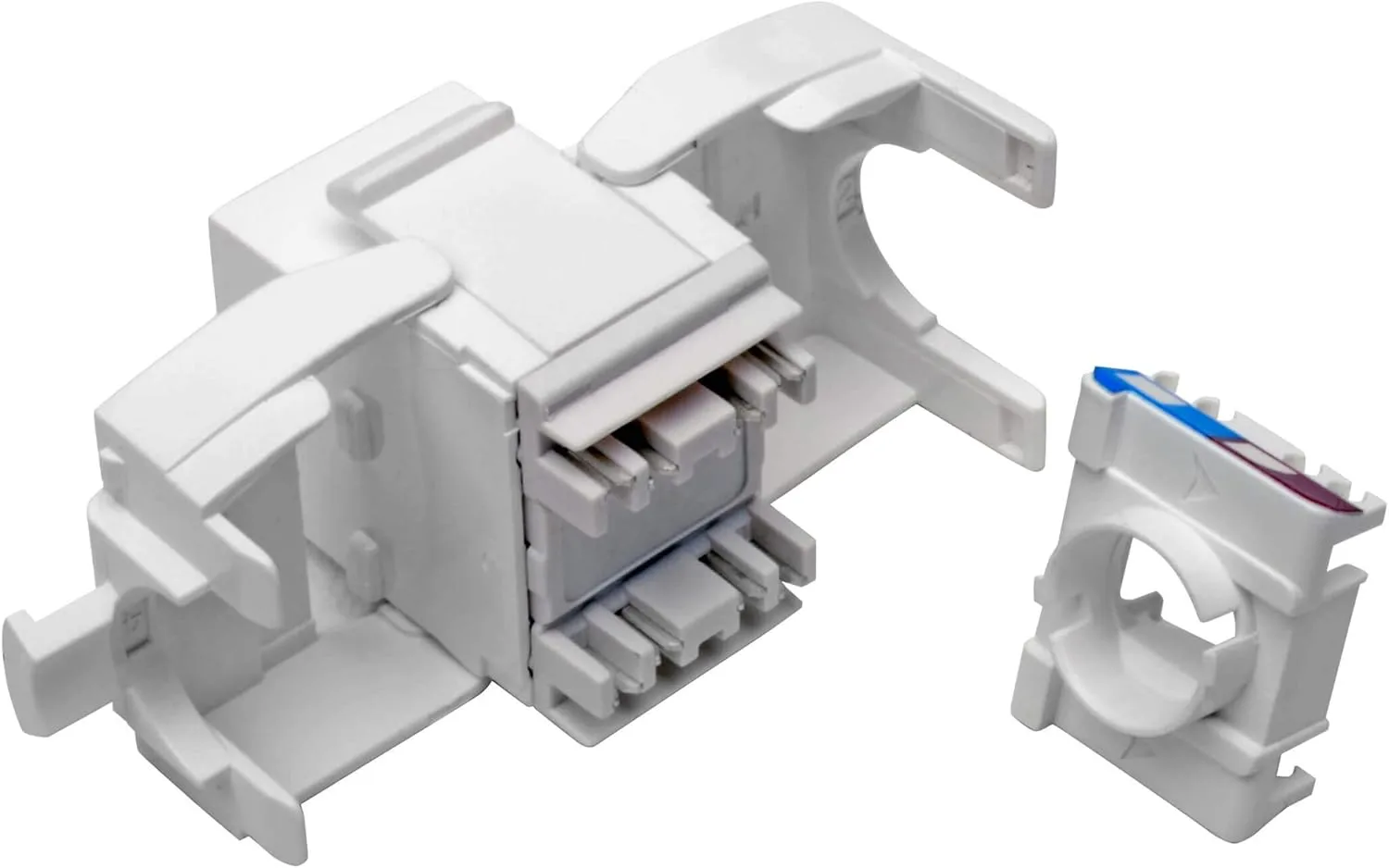 Tripp Lite RJ45 Keystone Jack, Cat6a/Cat6/Cat5e, RJ45 Connector, Shuttered, Dust Cap, No Tools Required, PoE/PoE+ Compliant