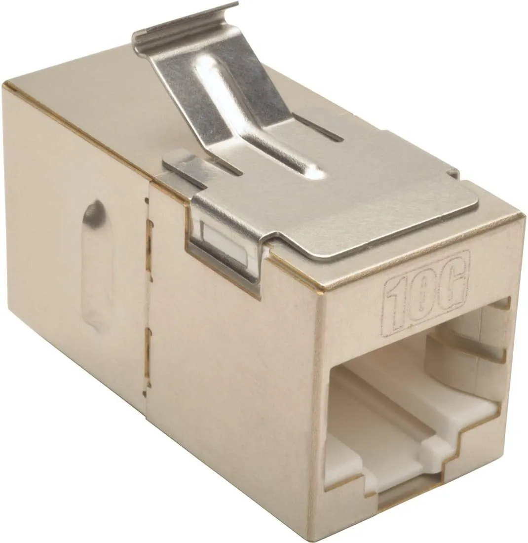 TRIPP LITE N235-001 Cat6/Cat6a Straight-Through Modular In-Line Snap-In RJ45 Coupler