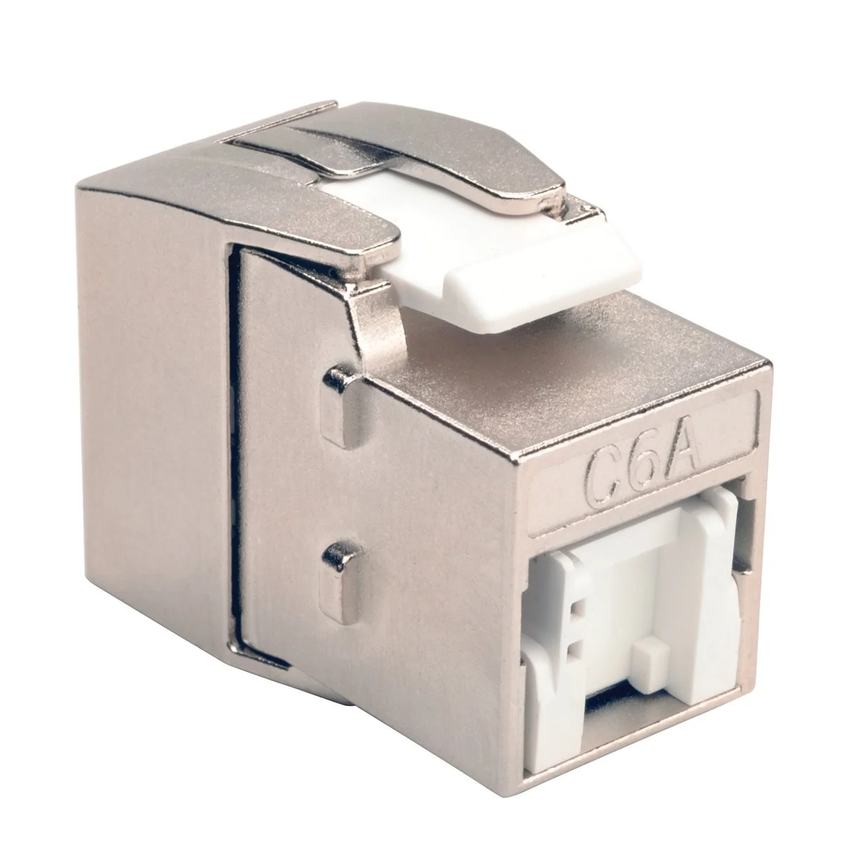 TRIPP LITE Cat6a Toolless Shielded Keystone Jack Wall Plates Patch Panels (N238-001-SH-TFA)