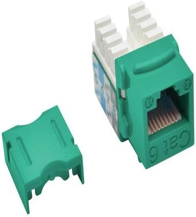 TRIPP LITE Cat6/Cat5e 110 Style Punch Down Keystone Jack Green TAA GSA (N238-001-GN)